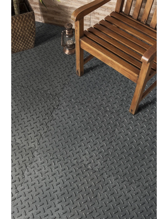 Efloor Płytki Uniwersalne Paczka 10szt Alpha Tile Czarna 30x30cm