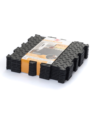 Efloor Płytki Uniwersalne Paczka 10szt Alpha Tile Czarna 30x30cm