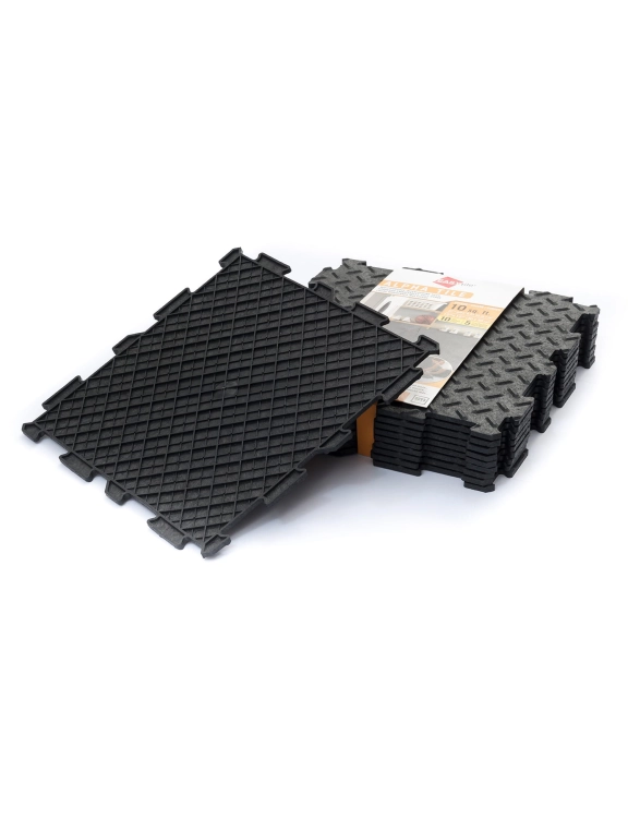 Efloor Płytki Uniwersalne Paczka 10szt Alpha Tile Czarna 30x30cm