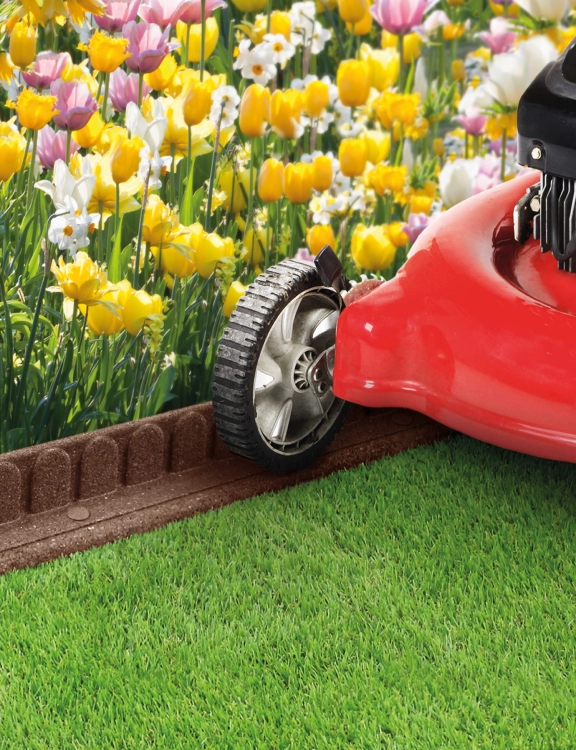 Efloor Obrzeże Trawnikowe Paczka 4szt + szpilki Mowing Brązowy 120dł.x7szer.x8wys.