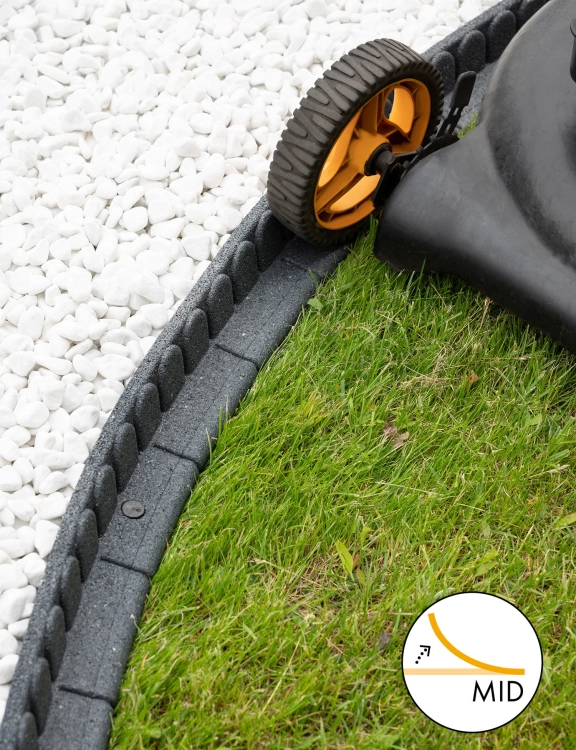 Efloor Obrzeże Trawnikowe Paczka 4szt + szpilki Mowing Stone Szary 120dł.x7szer.x8wys.