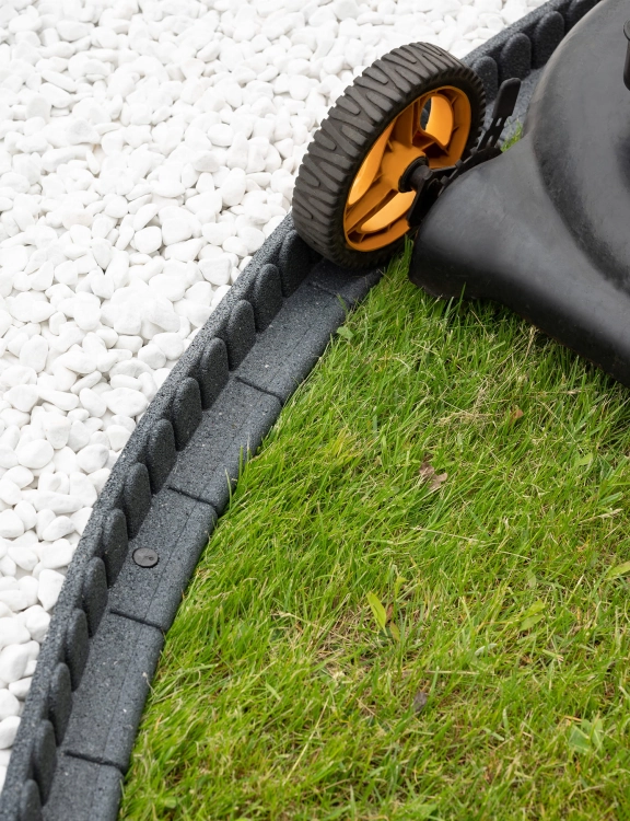 Efloor Obrzeże Trawnikowe Paczka 4szt + szpilki Mowing Stone Szary 120dł.x7szer.x8wys.