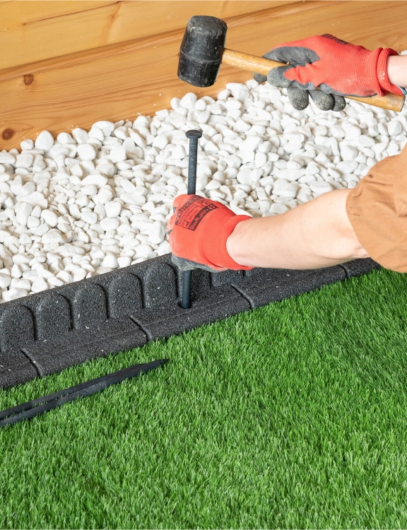 Efloor Obrzeże Trawnikowe Paczka 4szt + szpilki Mowing Stone Szary 120dł.x7szer.x8wys.