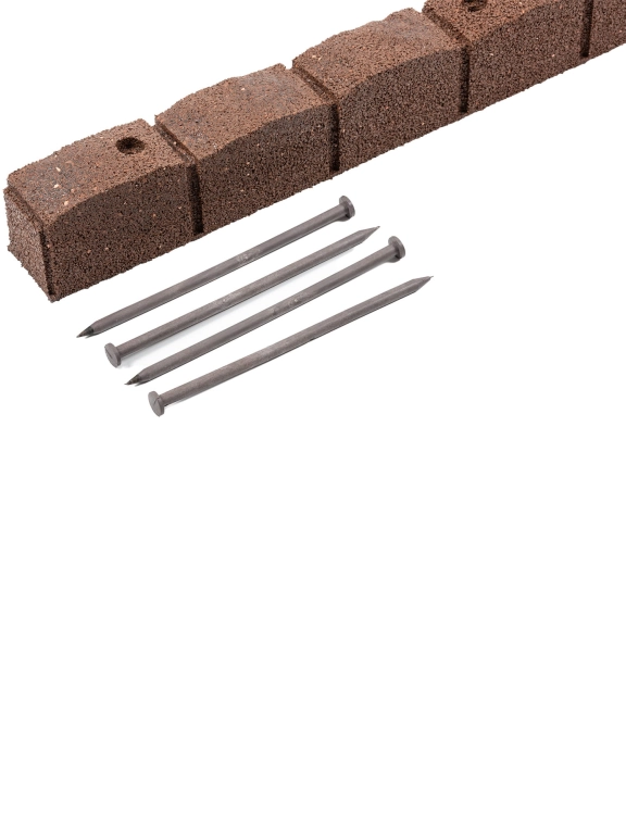 Efloor  Obrzeże Trawnikowe Paczka 4szt + szpilki Roman Stone Brązowy 120dł.x7szer.x8wys.