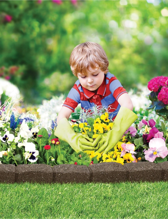 Efloor  Obrzeże Trawnikowe Paczka 4szt + szpilki Roman Stone Brązowy 120dł.x7szer.x8wys.