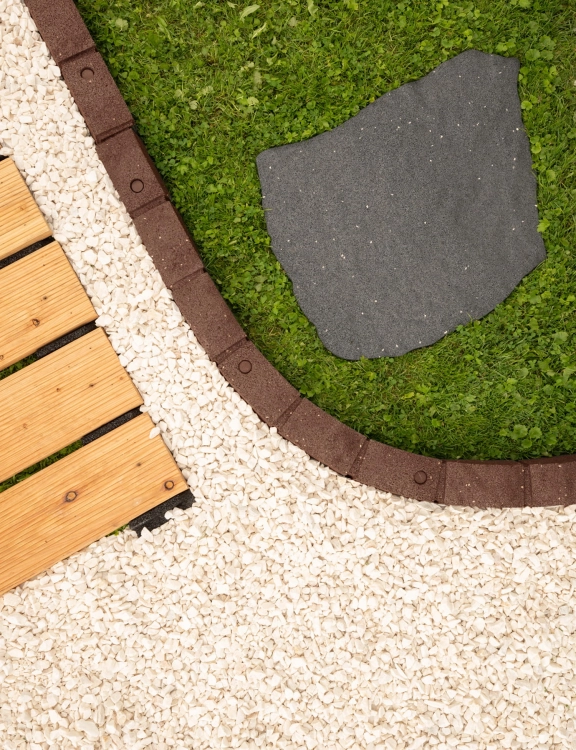 Efloor  Obrzeże Trawnikowe Paczka 4szt + szpilki Roman Stone Brązowy 120dł.x7szer.x8wys.