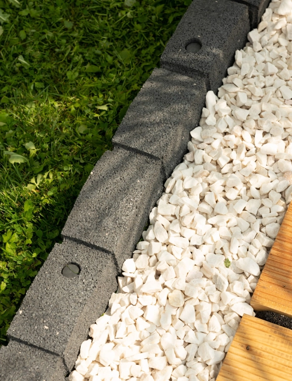 Efloor Obrzeże Trawnikowe Paczka 4szt + szpilki Roman Stone Szary 120dł.x7szer.x8wys.