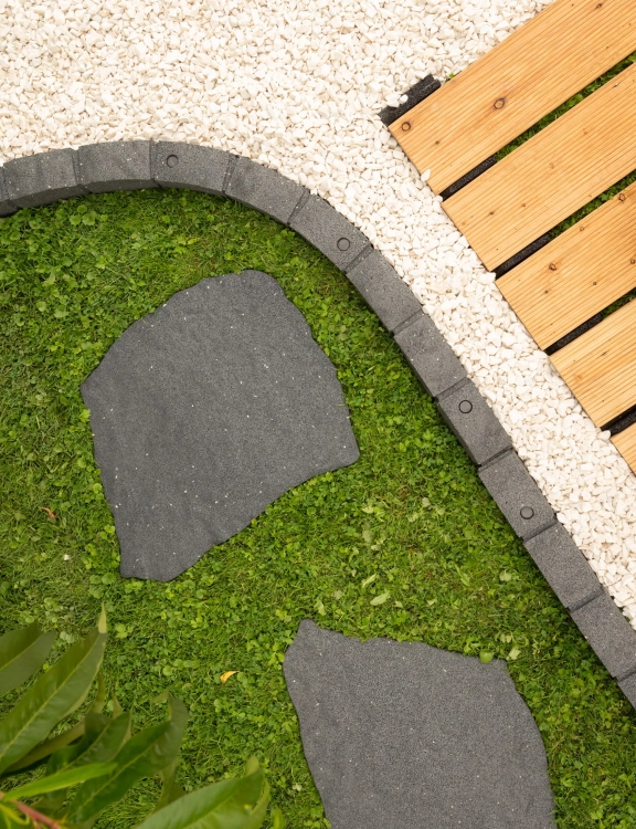 Efloor Obrzeże Trawnikowe Paczka 4szt + szpilki Roman Stone Szary 120dł.x7szer.x8wys.