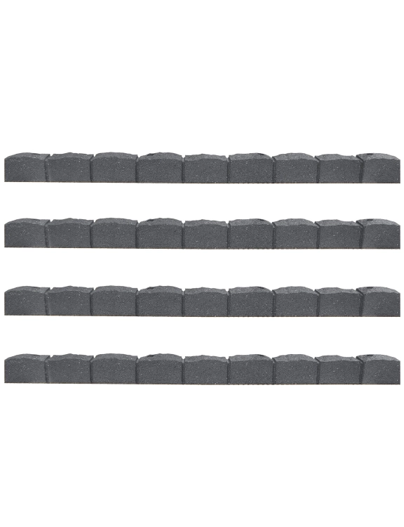 Efloor Obrzeże Trawnikowe Paczka 4szt + szpilki Roman Stone Szary 120dł.x7szer.x8wys.