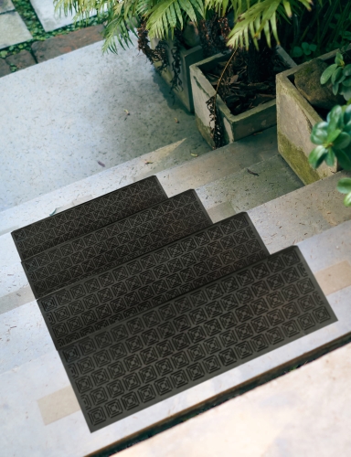 Efloor Nakładka gumowa na schody Zestaw 5szt Czarny 73x24cm