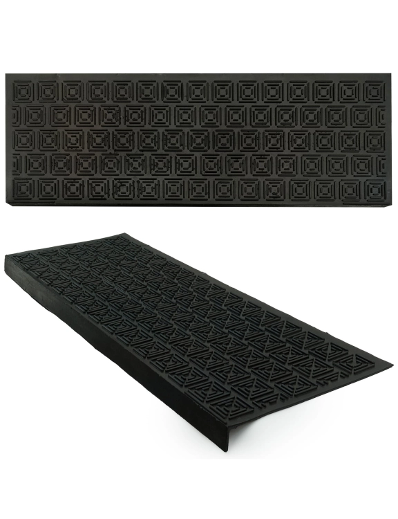 Efloor Nakładka gumowa na schody Zestaw 5szt Czarny 73x24cm