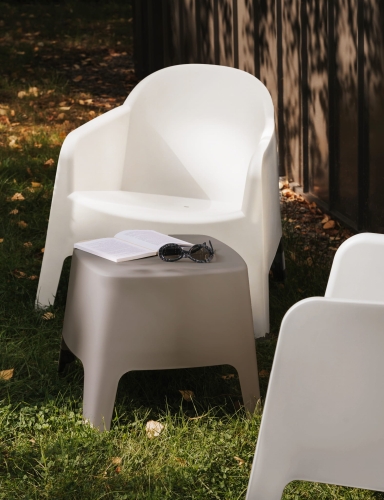 efloor Stolik Kawowy Ogrodowy Milane Beżowy 48,5x48,5x42cm na balkon i taras