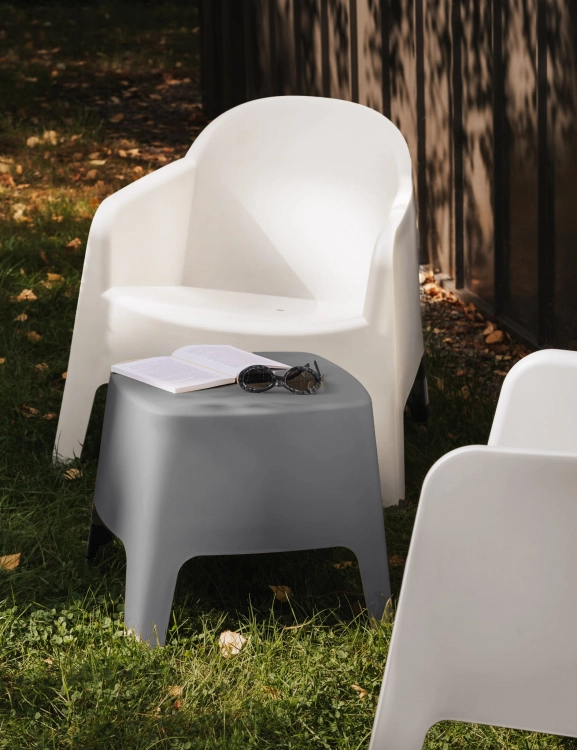 efloor Stolik Kawowy Ogrodowy Milane Szary 48,5x48,5x42cm na balkon i taras