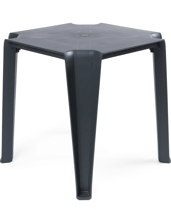 efloor Stół Ogrodowy Nowoczesny Lottie Antracyt 77,5x77,5x76,5cm na balkon i taras