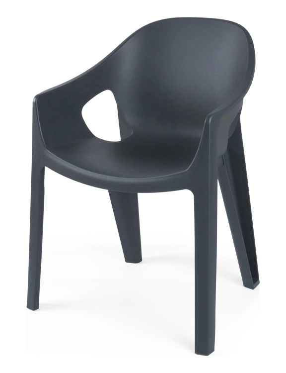 efloor Krzesło Ogrodowe Premo Antracyt 63x56x82,5cm na balkon i taras