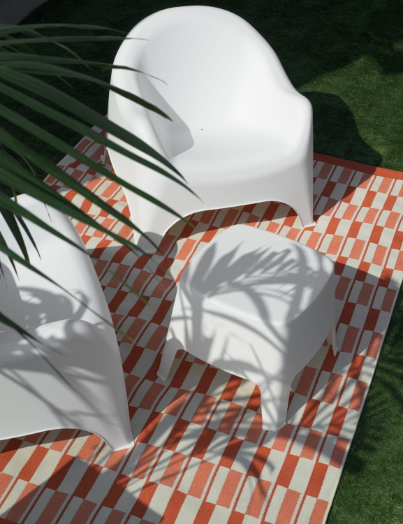 efloor Zestaw Mebli Ogrodowych Taras Balkon 2 Fotele Dumbo + Stolik Kawowy Milano Biały