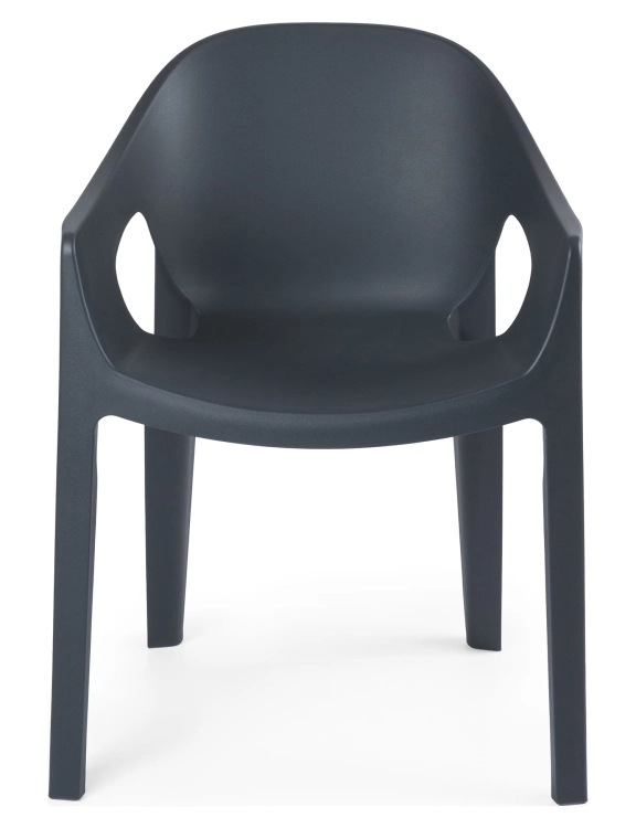 efloor Zestaw 2 Krzesła Ogrodowe Premo Antracyt 63x56x82,5cm na balkon i taras