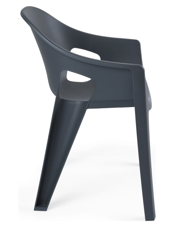 efloor Zestaw 2 Krzesła Ogrodowe Premo Antracyt 63x56x82,5cm na balkon i taras