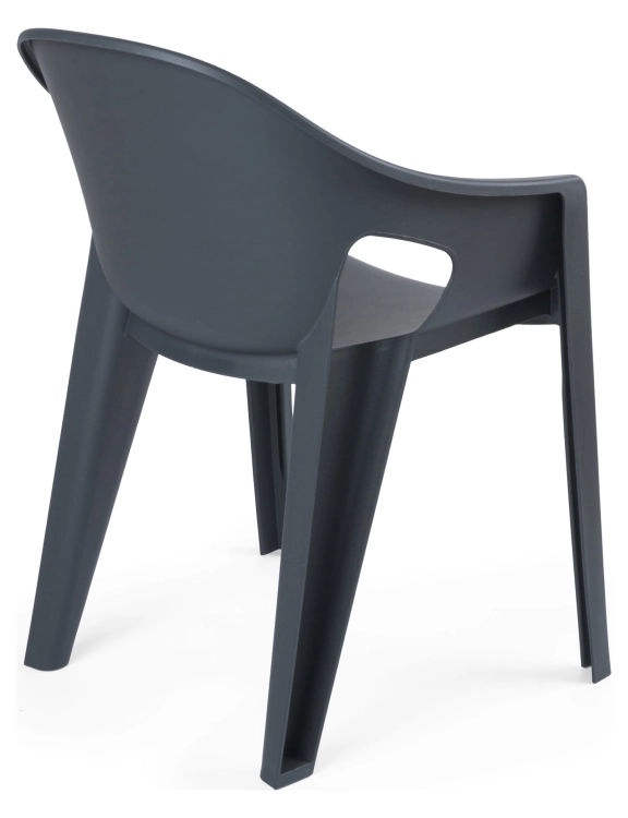 efloor Zestaw 2 Krzesła Ogrodowe Premo Antracyt 63x56x82,5cm na balkon i taras