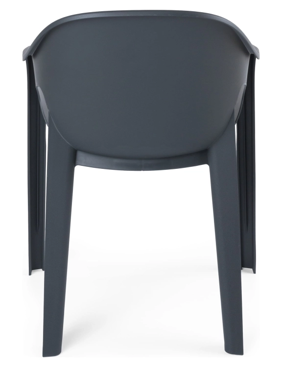 efloor Zestaw 2 Krzesła Ogrodowe Premo Antracyt 63x56x82,5cm na balkon i taras