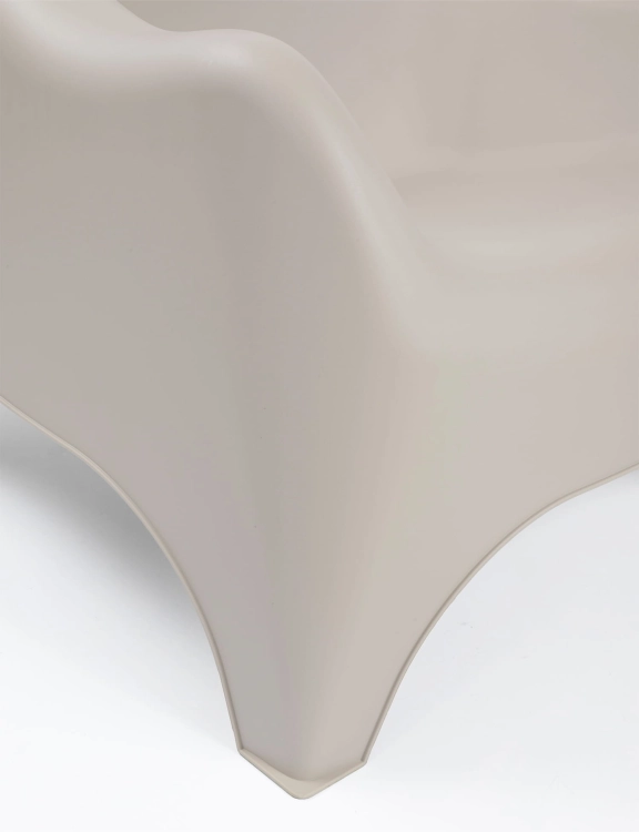 efloor Zestaw Mebli Ogrodowych Taras Balkon 2 Fotele Dumbo Beżowy + Stolik Kawowy Milano Szary