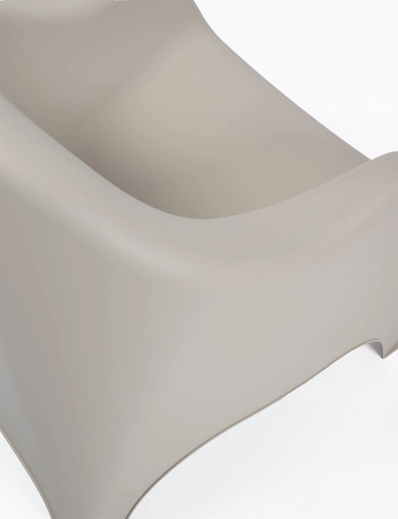 efloor Zestaw Mebli Ogrodowych Taras Balkon 2 Fotele Dumbo Beżowy + Stolik Kawowy Milano Szary