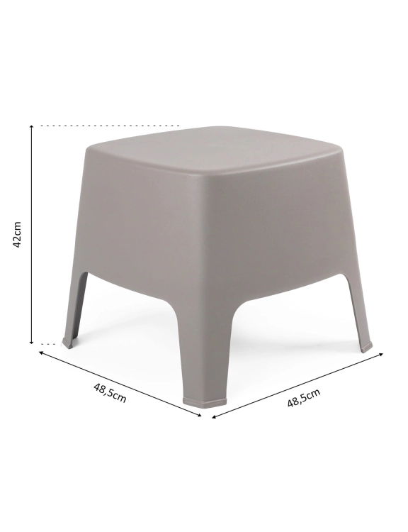 efloor Stolik Kawowy Ogrodowy Milane Beżowy 48,5x48,5x42cm na balkon i taras