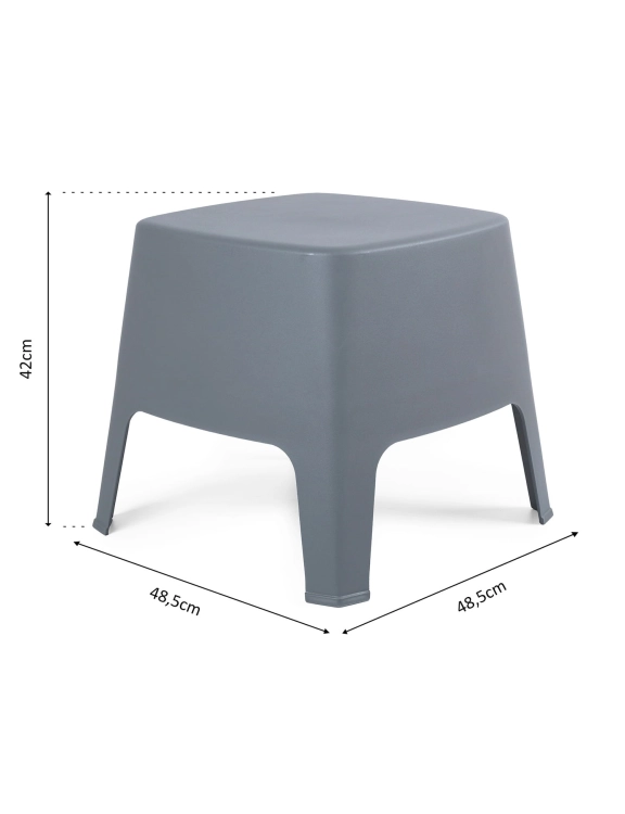 efloor Stolik Kawowy Ogrodowy Milane Biały, Beżowy, Szary 48,5x48,5x42cm na balkon i taras