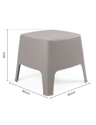 efloor Zestaw Mebli Ogrodowych Taras Balkon 2 Fotele Dumbo Antracyt + Stolik Kawowy Milano Beżowy