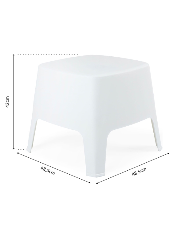 efloor Zestaw Mebli Ogrodowych Taras Balkon 2 Fotele Dumbo + Stolik Kawowy Milano Biały