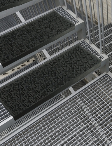 efloor Nakładka gumowa na schody 73x24cm Czarny