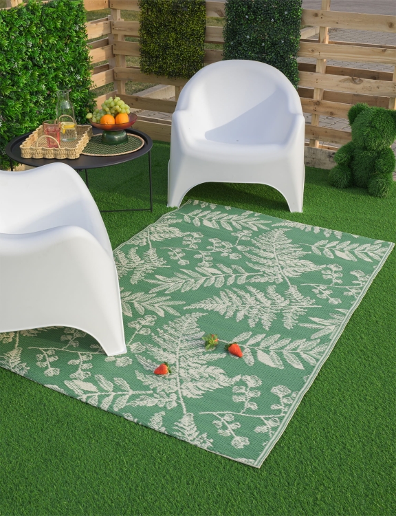Efloor Dywan Zewnętrzny 120x170cm Liście Zielony