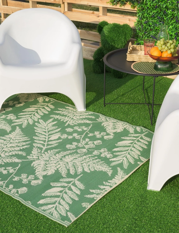 Efloor Dywan Zewnętrzny 120x170cm Liście Zielony