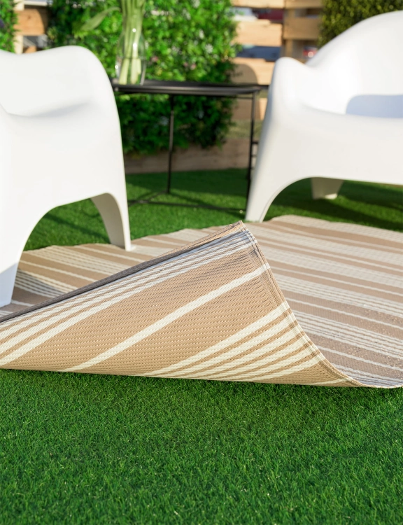 Efloor Dywan Zewnętrzny 120x170cm Pasy Beżowy