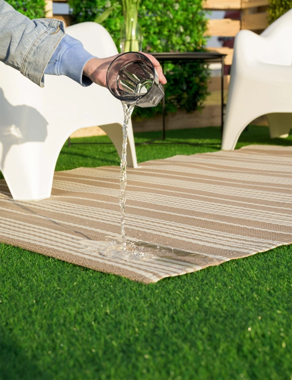 Efloor Dywan Zewnętrzny 120x170cm Pasy Beżowy