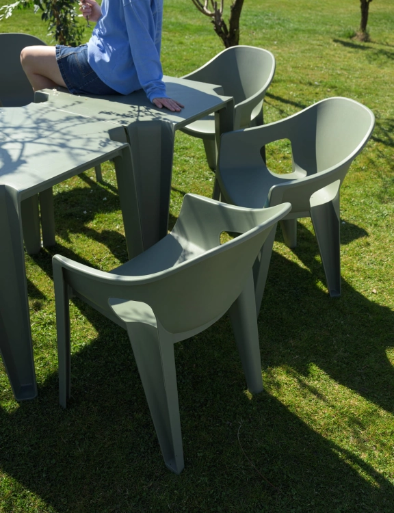 efloor  Krzesło Ogrodowe Premo Zielony i Antracyt 63x56x82,5cm na balkon i taras