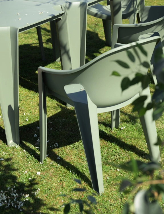 efloor  Krzesło Ogrodowe Premo Zielony i Antracyt 63x56x82,5cm na balkon i taras