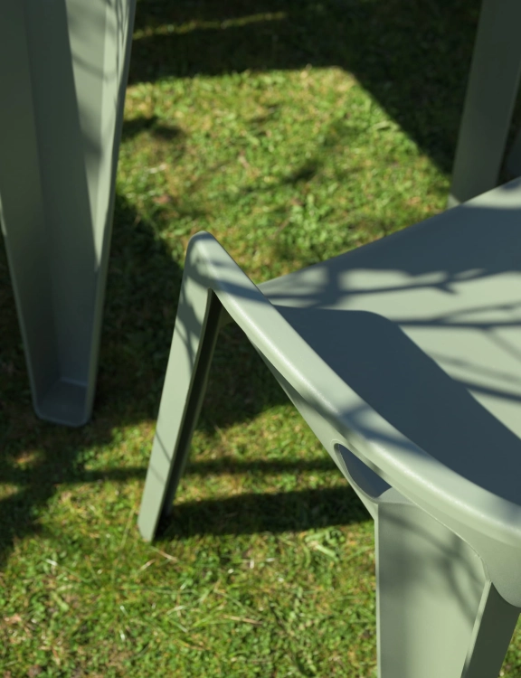 efloor  Krzesło Ogrodowe Premo Zielony i Antracyt 63x56x82,5cm na balkon i taras