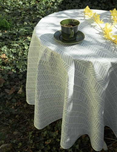 Efloor Obrus Ogrodowy Okrągły Nizza 160cm Geometryczny Szary