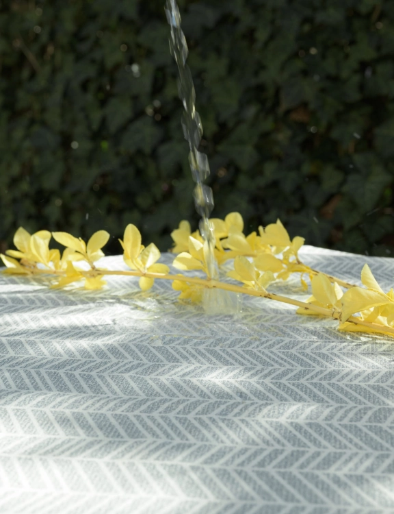 Efloor Obrus Ogrodowy Okrągły Nizza 160cm Geometryczny Szary