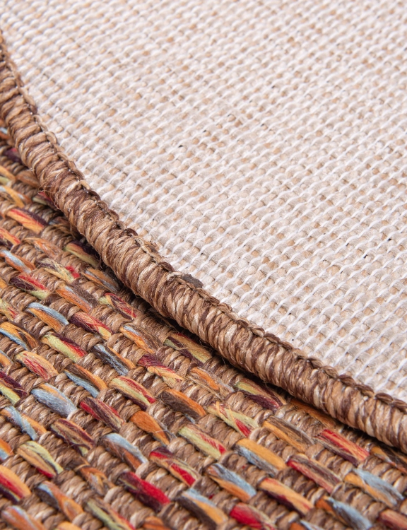 efloor Dywan na balkon Okrągły 80cm Crete Wielokolorowy