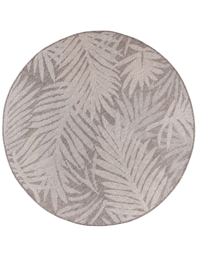 efloor Dywan płasko tkany Zewnętrzny Okrągły Express 160cm Palmy Szary