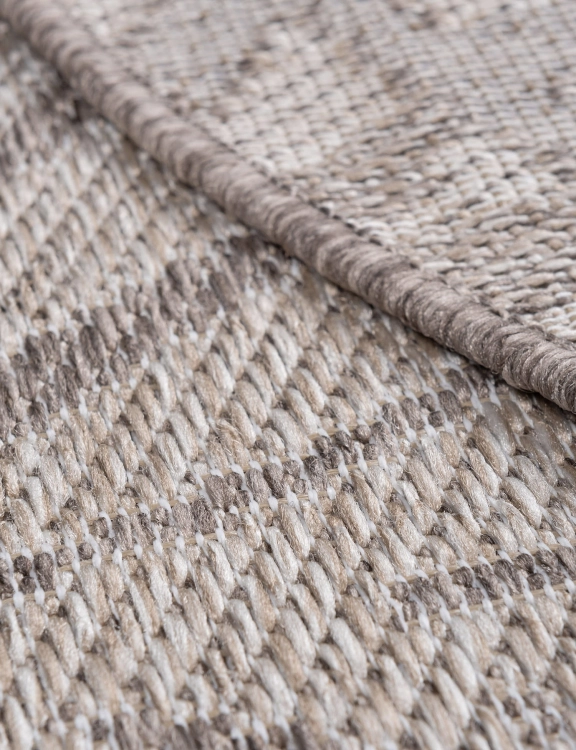 efloor Dywan płasko tkany Zewnętrzny Okrągły Express 160cm Palmy Szary