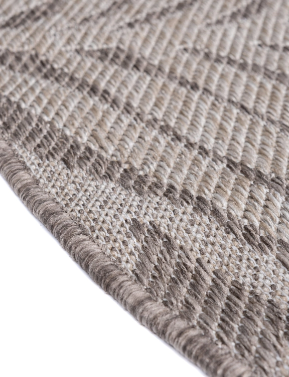 efloor Dywan płasko tkany Zewnętrzny Okrągły Express 160cm Palmy Szary