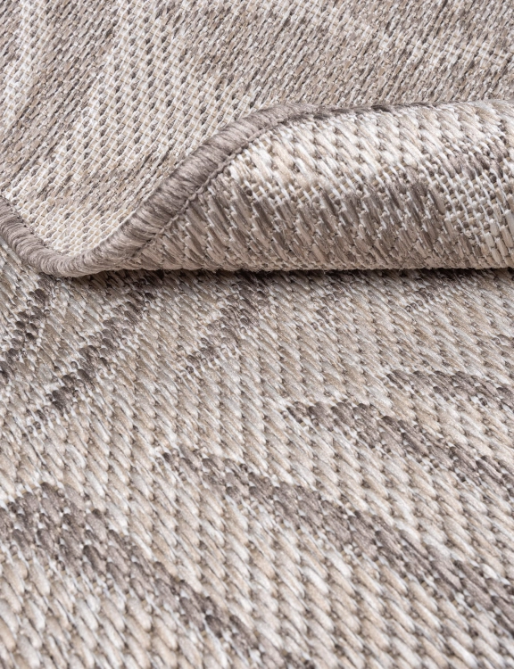 efloor Dywan płasko tkany Zewnętrzny Okrągły Express 160cm Palmy Szary