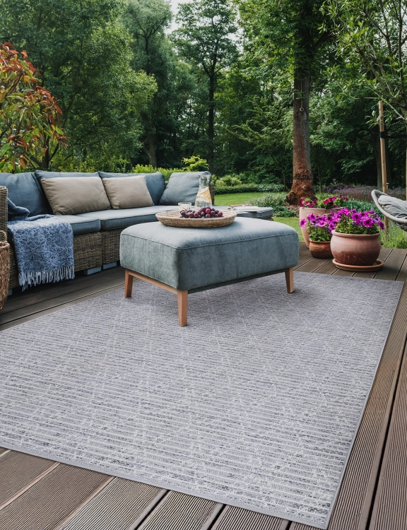 efloor Dywan Zewnętrzny na wymiar Scandi szer.4m Marokański Geometryczny Szary