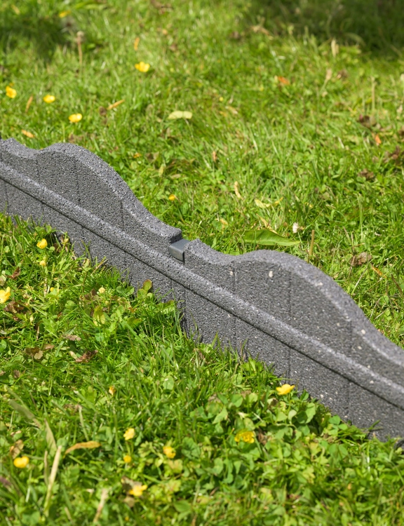 Efloor Obrzeże Trawnikowe + 3 szpilki Carolina Szary 118dł.x2,5szer.x15,25wys