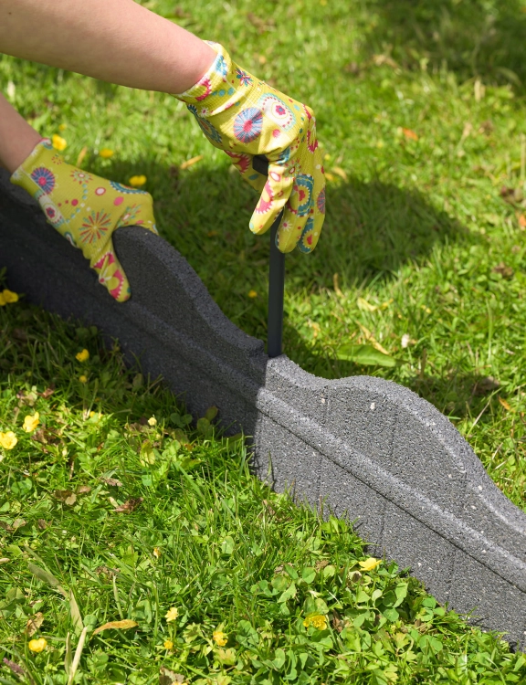 Efloor Obrzeże Trawnikowe Paczka 6szt + szpilki Carolina Szary 118dł.x2,5szer.x15,25wys.