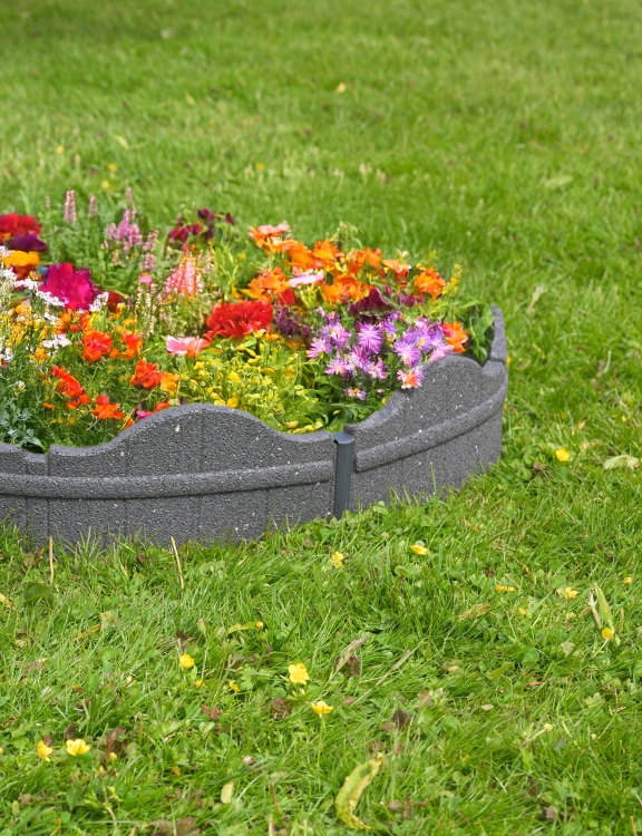 Efloor Obrzeże Trawnikowe Paczka 6szt + szpilki Carolina Szary 118dł.x2,5szer.x15,25wys.