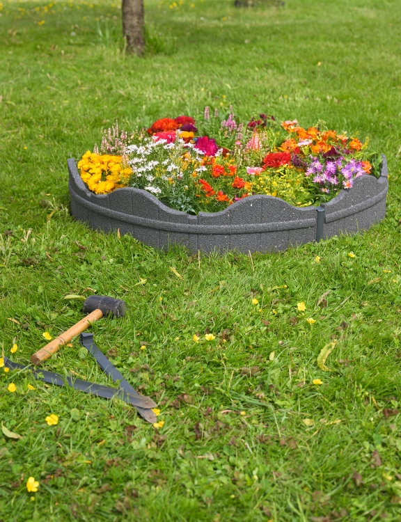 Efloor Obrzeże Trawnikowe Paczka 6szt + szpilki Carolina Szary 118dł.x2,5szer.x15,25wys.